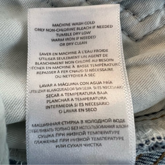 RE/DONE Revolve Denim 90s High Rise Ankle Crop Jeans True Blue Redone Size 24 - Picture 13 of 14